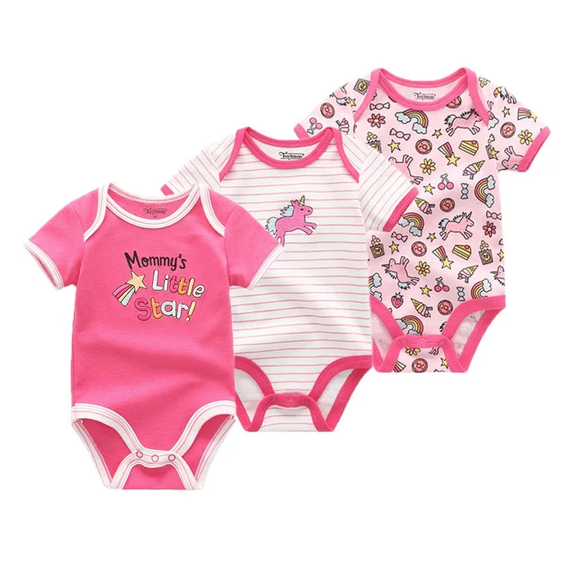 Barbotteuse bébé fille demi manche – Confort et charme en rose