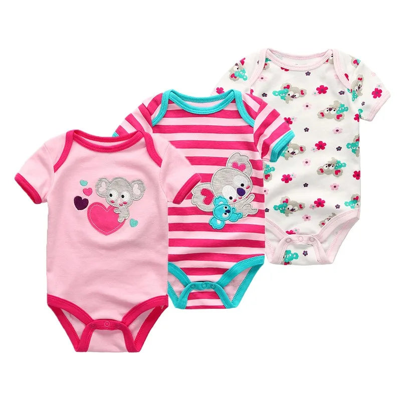 Barbotteuse bébé fille demi manche – Confort et charme en rose