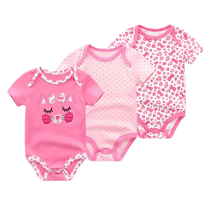 Barbotteuse bébé fille demi manche – Confort et charme en rose
