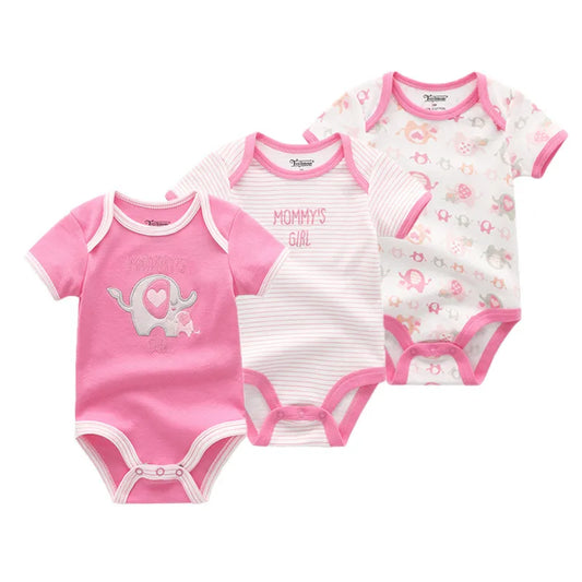 Barbotteuse bébé fille demi manche – Confort et charme en rose