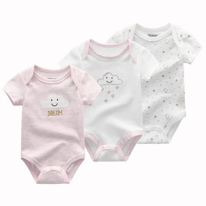 Barbotteuse bébé fille demi manche – Confort et charme en rose