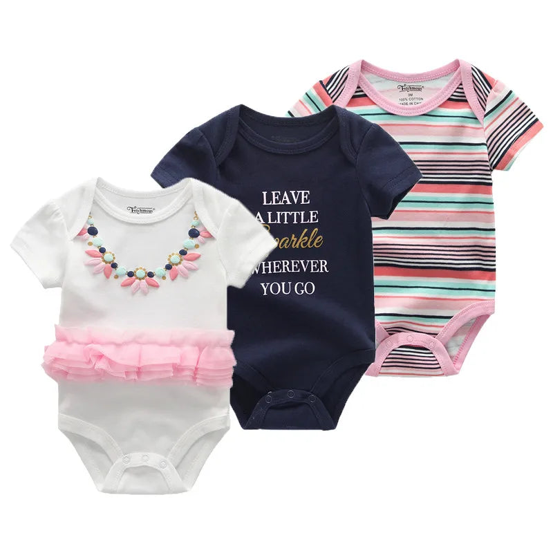 Barbotteuse bébé fille demi manche – Confort et charme en rose
