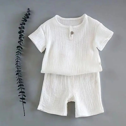 Ensemble short t-shirt garçon été